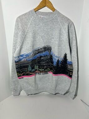 Vintage San Segal Wrap Around Fort Brag California Crewneck Sweater